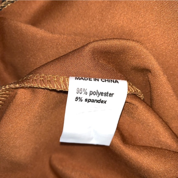 NWT Leopard Top Women Small Cold Shoulder Blouse Brown Suede Brushed Bell Sleeve - Picture 7 of 12